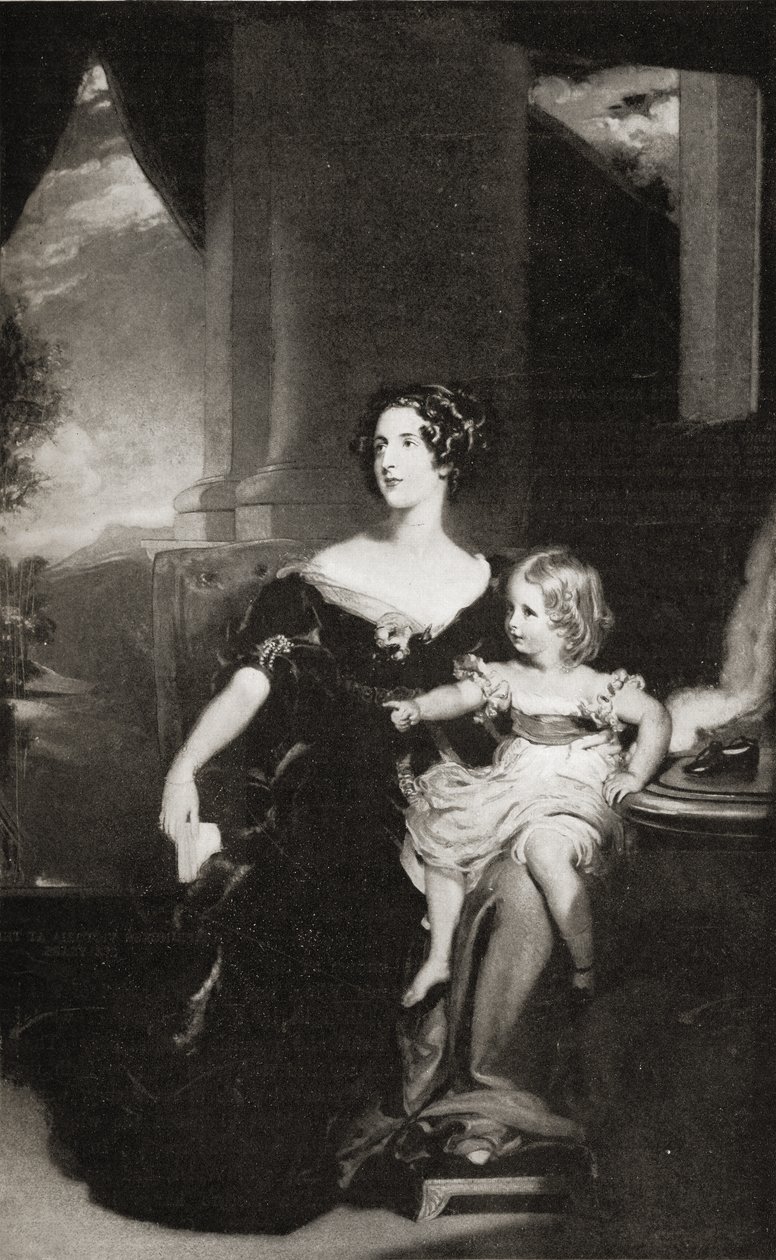 Harriet hertiginna av Sutherland (1806-68) av English School