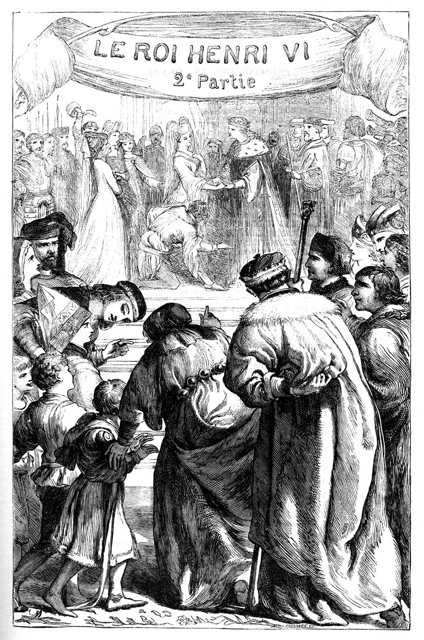 Henri VI - The Second Part of King Henry the Sixth - Illustration i "" Completes de William Shakespeare""" 1866 - Illustrationerna och den allmänna formen för denna utgåva är lånade från Cassells illustrerade Shakespeare, publicerad i London av English School