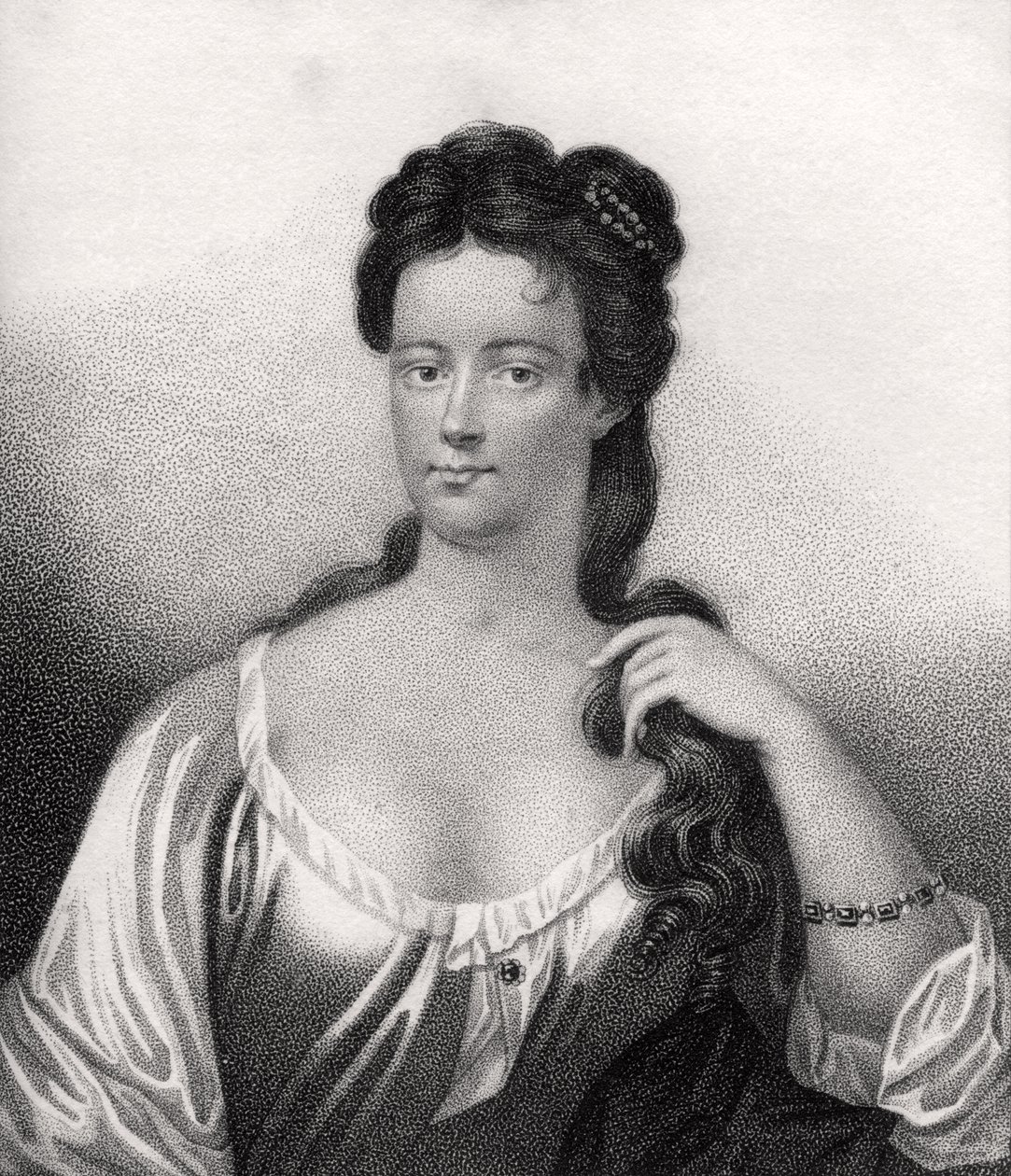 Henrietta Knight, graverad av Bocquet, illustration från "A catalogue of Royal and Noble Authors, Volume V", publicerad 1806. av English School