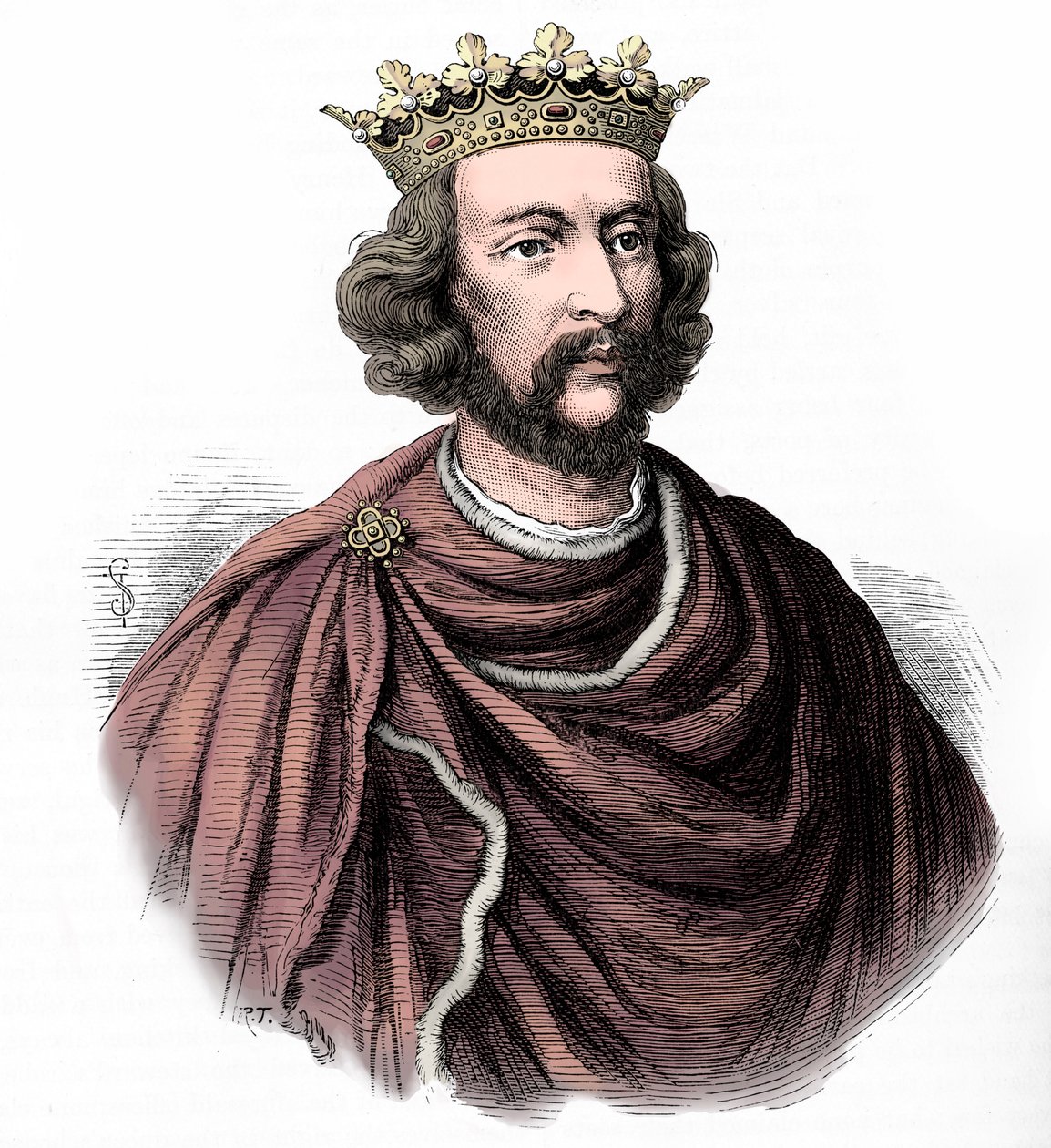Henrik III av England, illustration från "Cassell