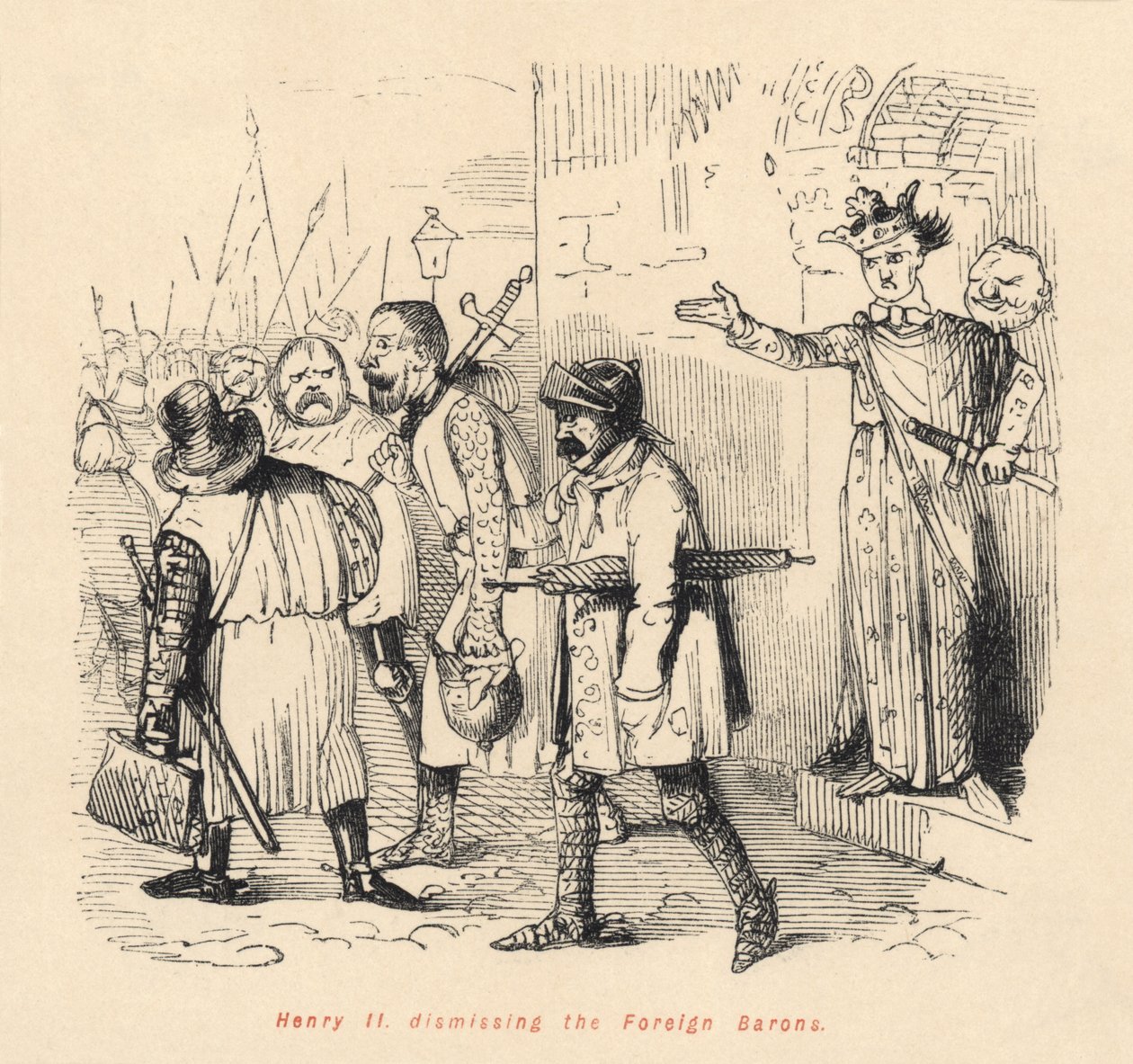 Henrik II (1133-89) avskedade de utländska baronerna av English School