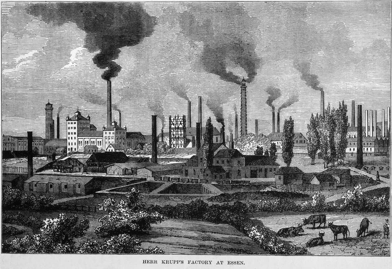 Herr Krupps fabrik i Essen, Tyskland av English School