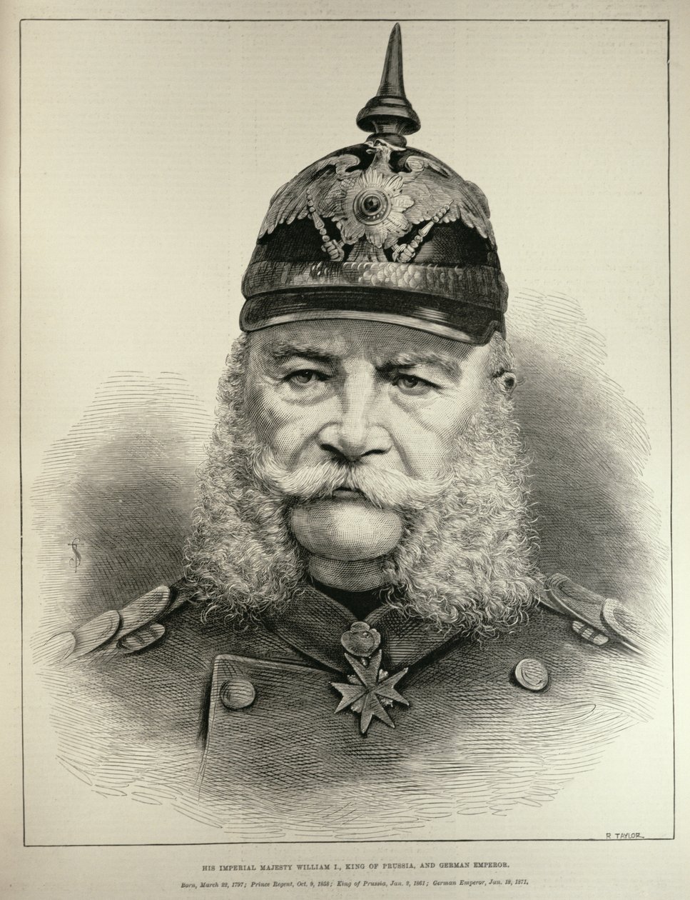Hans kejserliga majestät William I (1797-1888), kung av Preussen och tysk kejsare, från 