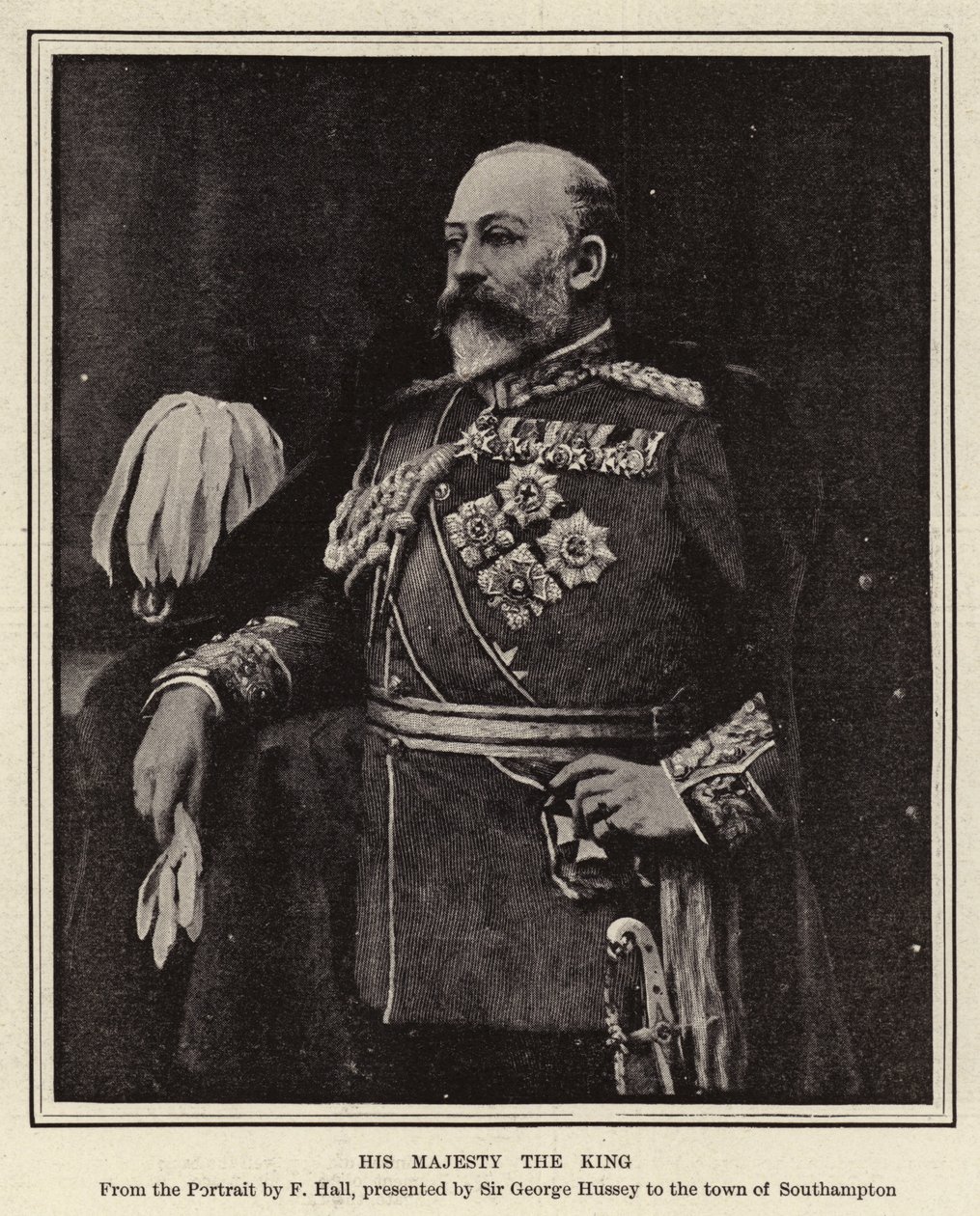 Hans Majestät Konungen (gravyr) av English School
