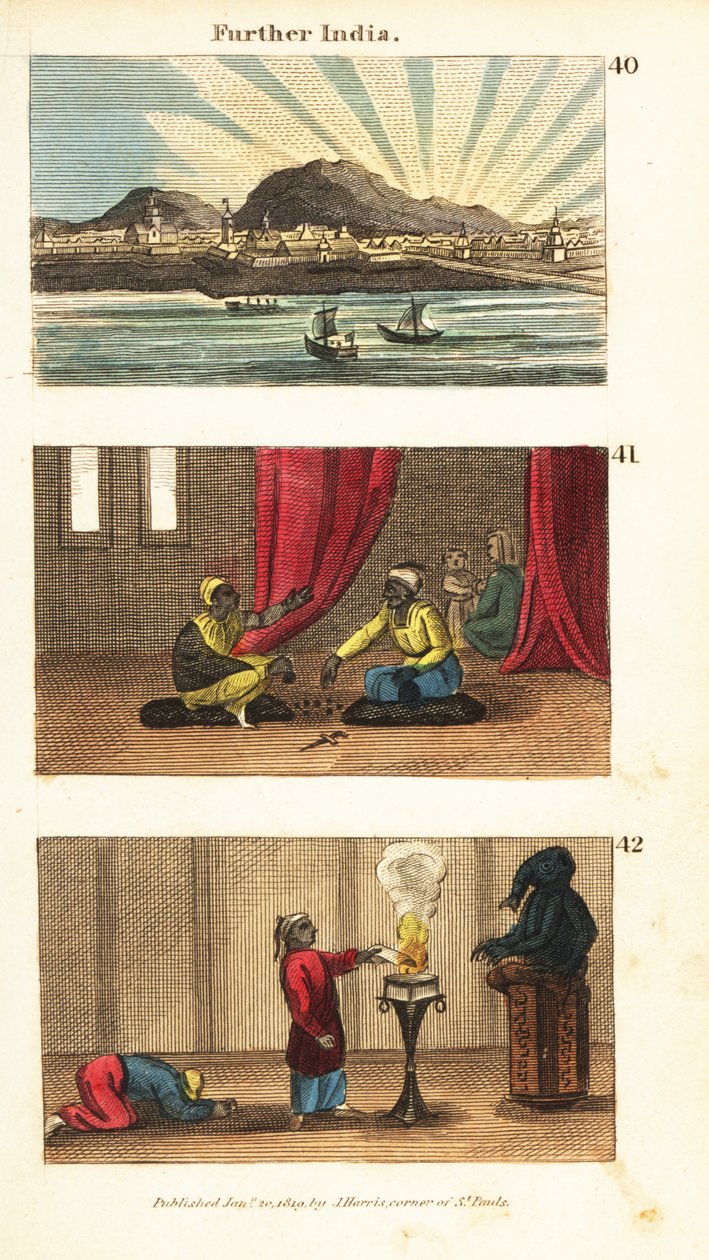 Historiska vyer av ytterligare Indien (Sydostasien) av English School