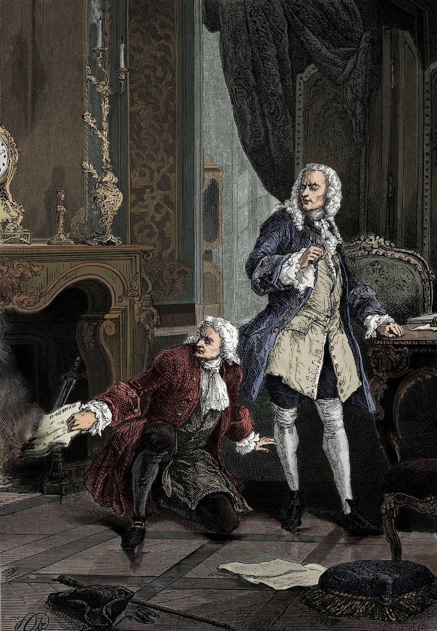 Henault och Voltaire av English School