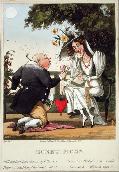 Honey Moon, publicerad av Thomas McLean, London av English School