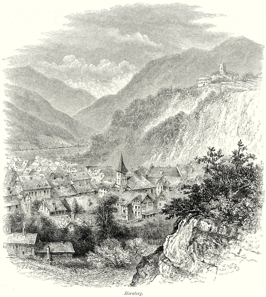Hornberg (engraving) av English School