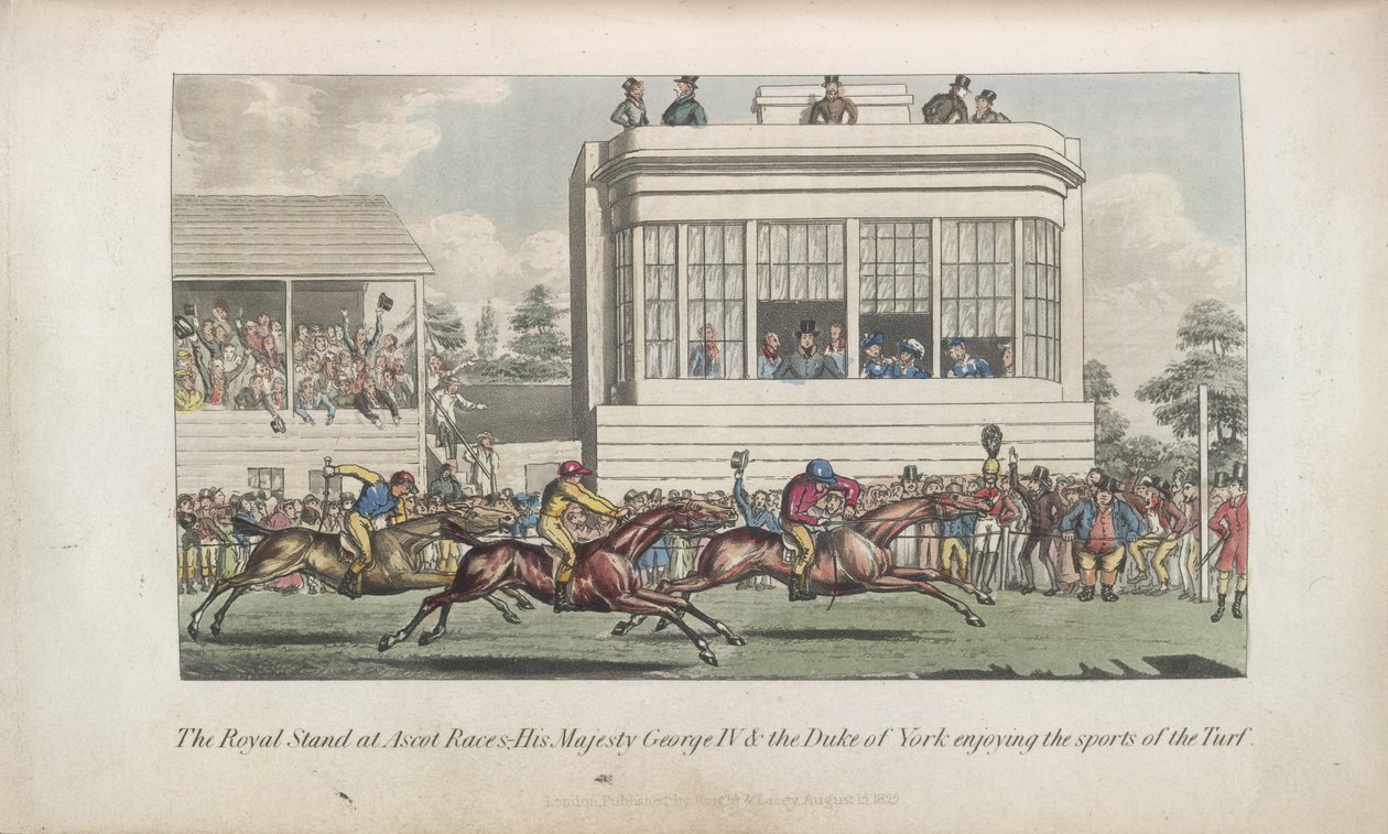 Hästkapplöpning på Ascot, från "Anecdotes of the turf, the chase, the ring" av English School