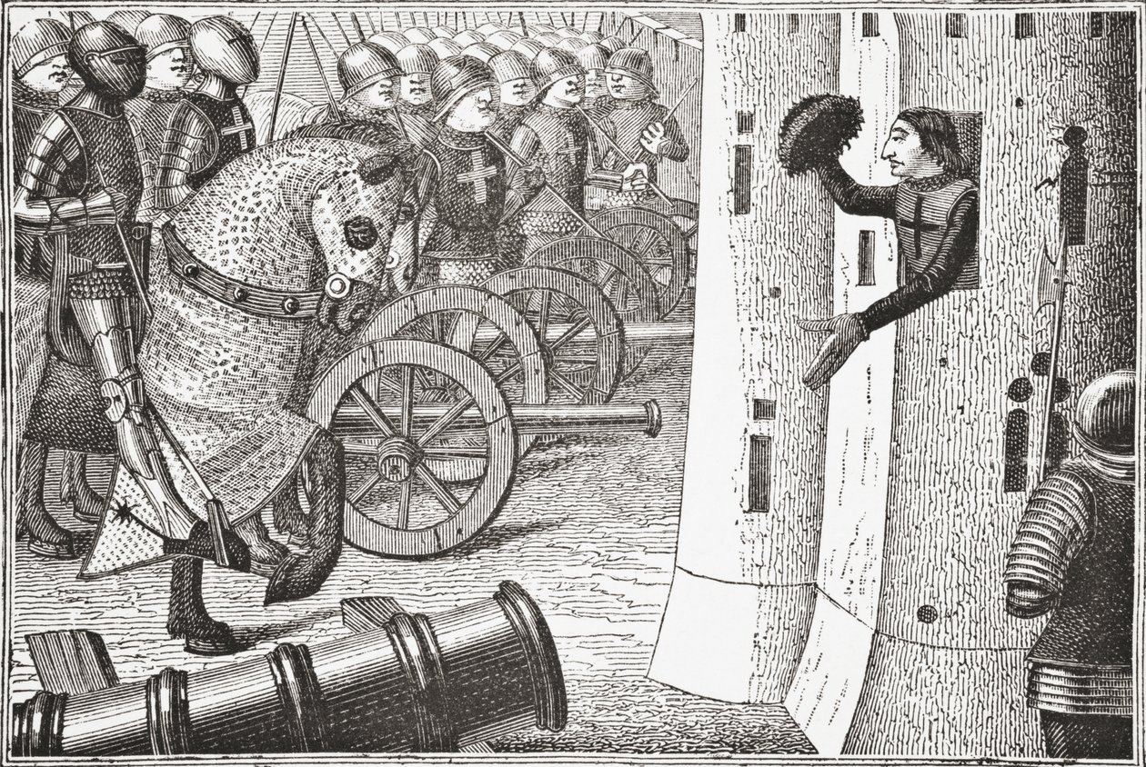 Hur Jean Duc Alencon tog den nämnda staden Alencon, 1878 av English School