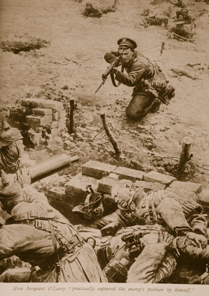 Hur sergeant O Leary praktiskt taget erövrade fiendens position själv, 1914-19 av English School