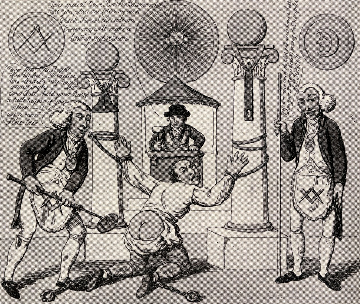 How to Make a Mason, 1800, från "The Freemason", av Eugen Lennhoff, publicerad 1932 av English School