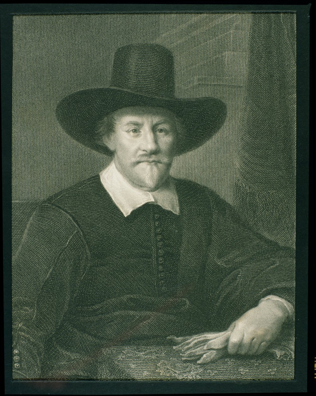 Hugo Grotius (1583-1645) från "Gallery of Portraits", publicerad 1833 (gravyr) av English School