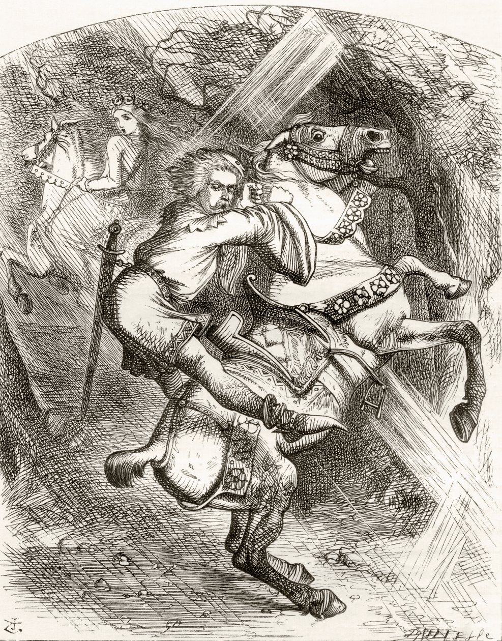 Illustration efter J. Tenniel till dikten 