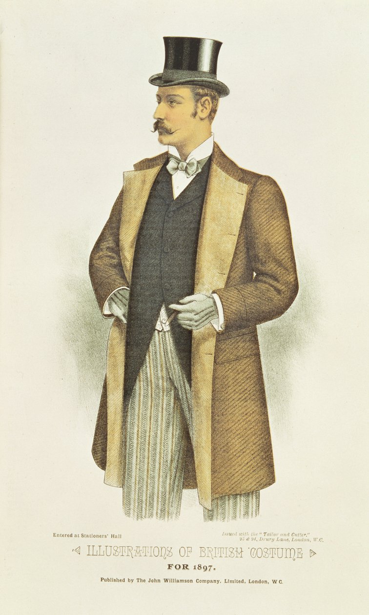 Illustration av brittisk kostym, pub. av John Williamson Company Ltd, 1897 av English School