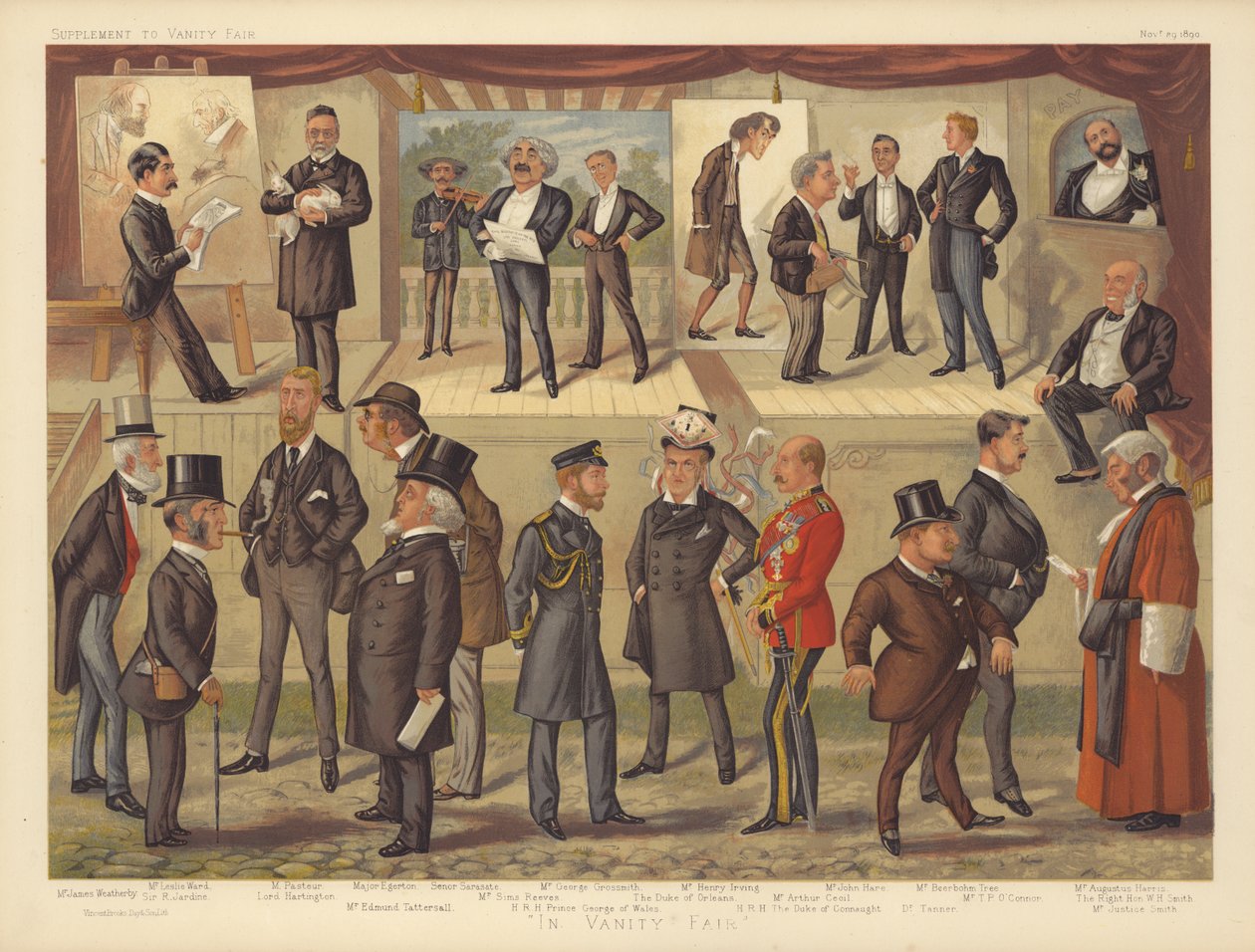I Vanity Fair (färglitografi) av English School