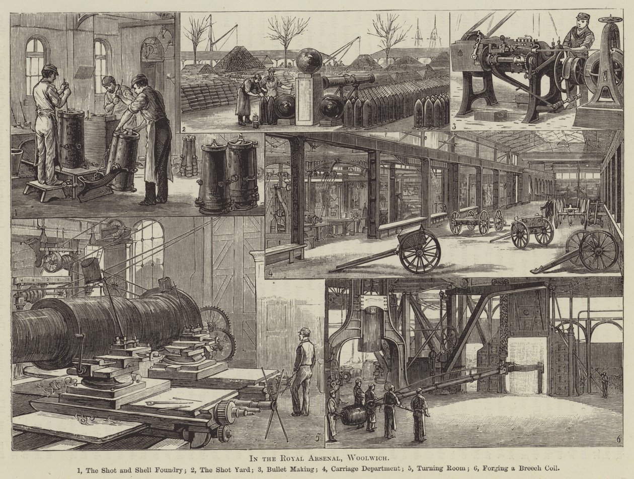I Royal Arsenal, Woolwich (gravyr) av English School