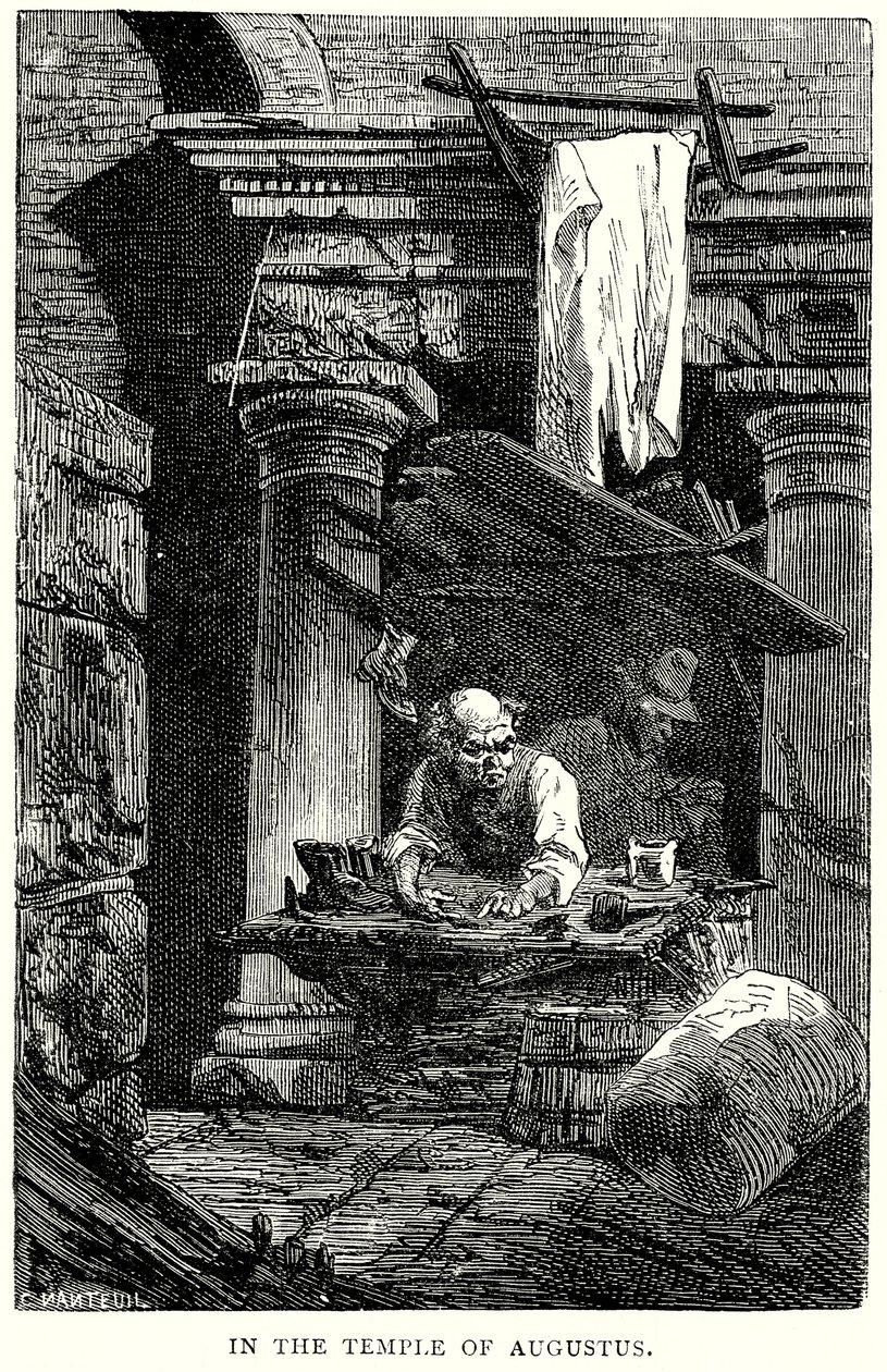 I Augustus tempel (gravyr) av English School
