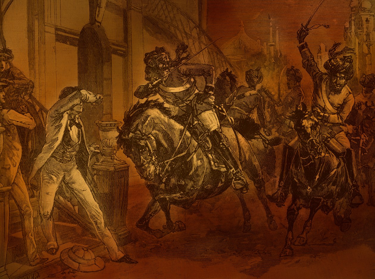 Det indiska upproret 1857, illustration från "Cassell