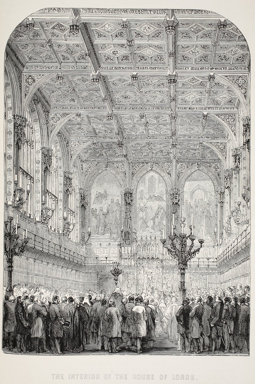 Interiör av House of Lords av English School