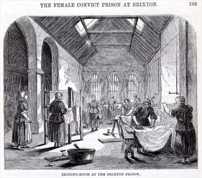 Ironing-Room at the Brixton Prison, från "The Criminal Prisons of London and Scenes of Prison Life" av Henry Mayhew (1812-87) och John Binny av English School