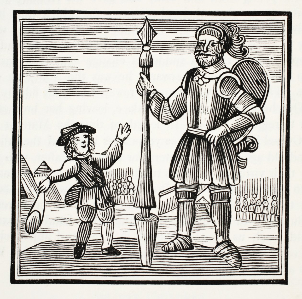 Jack and the Giant, illustration från Chap-books of the artonde århundradet av John Ashton, pub. 1882 av English School