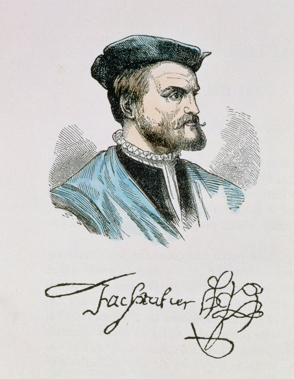 Jacques Cartier (1491-1557) illustration från volym IV av 