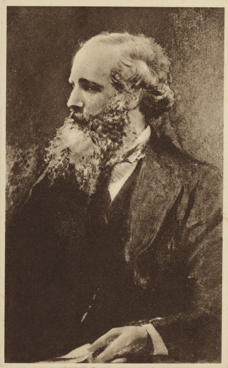 James Clerk Maxwell (1831-1879), skotsk teoretisk fysiker (litografi) av English School