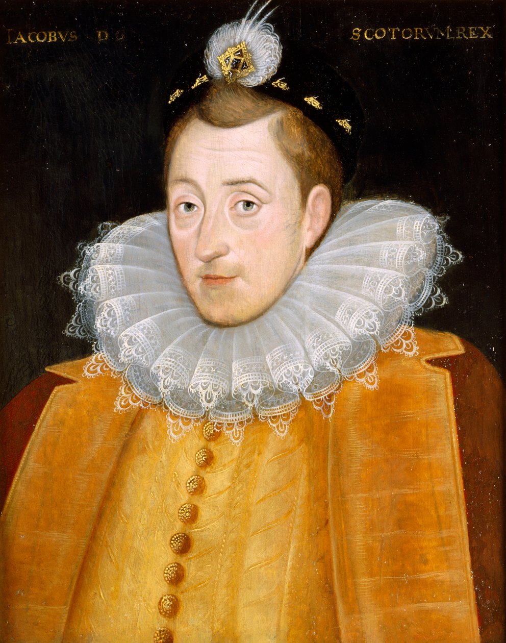 James I (olja på duk) av English School