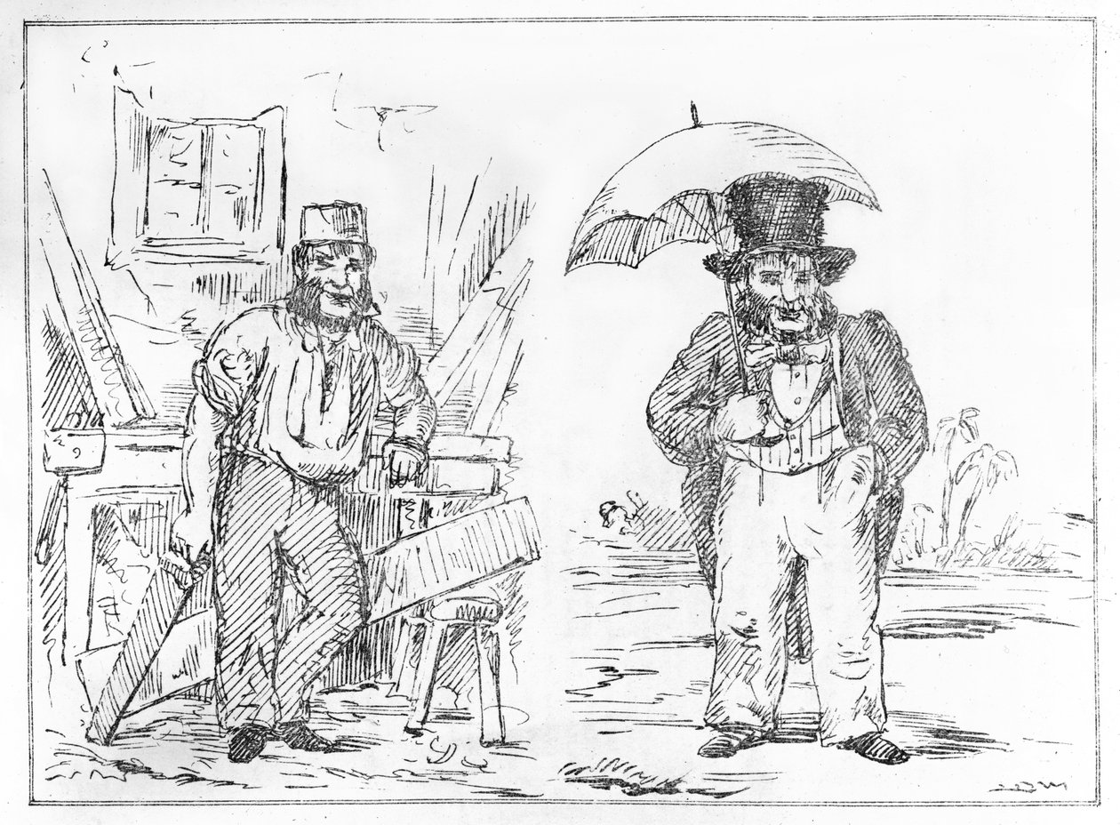 John Dobbs i England och Indien från Delhi Sketchbook av English School