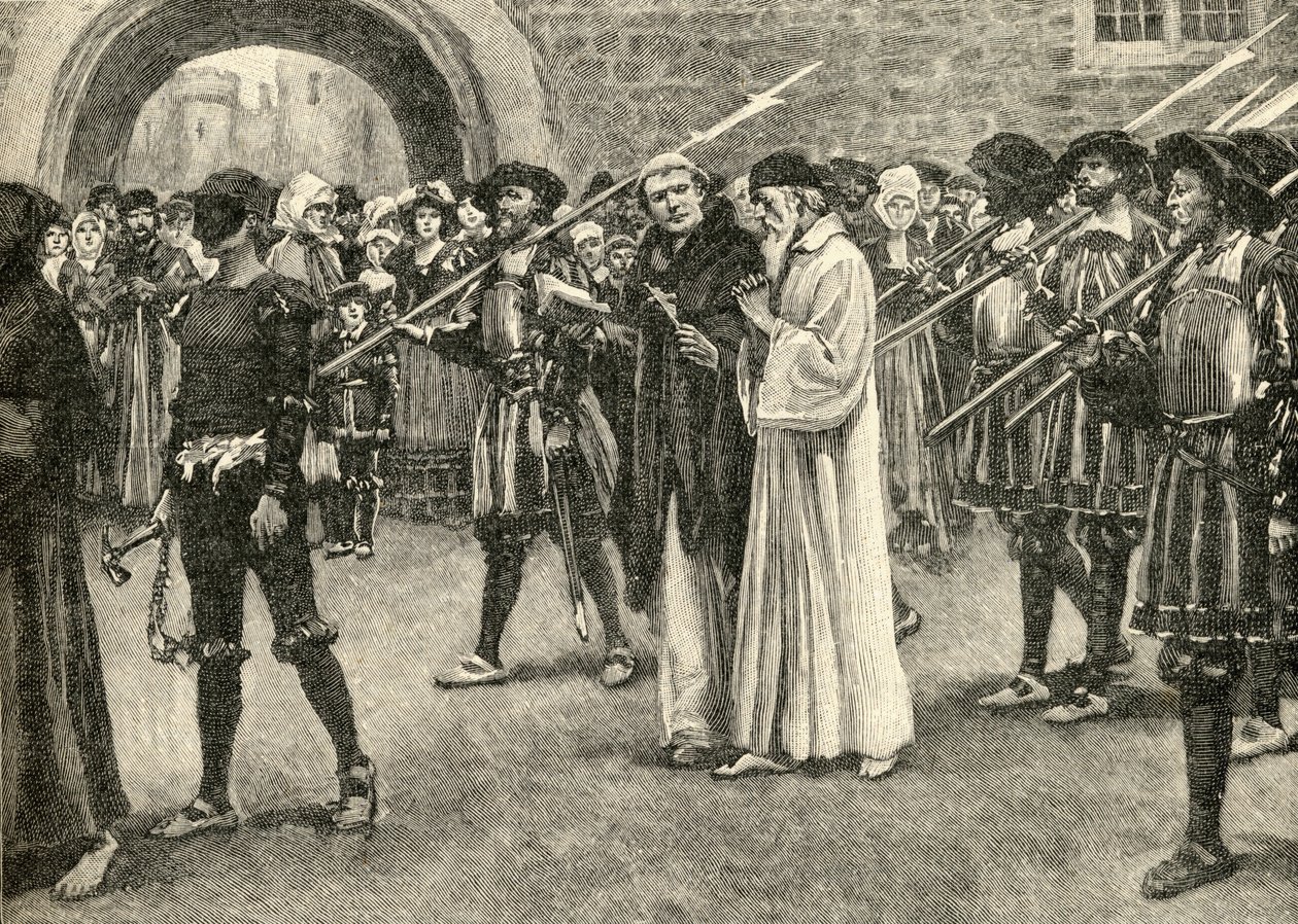 John Frith (1503-33) på väg till sitt martyrskap av English School