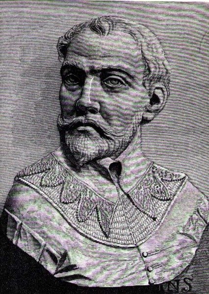 John Hawkins (1532-95) illustration från volym III av Narrative and Critical History of America, 1886 av English School