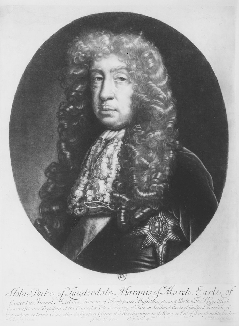 John Maitland, hertig av Lauderdale, markis av mars (litho) av English School