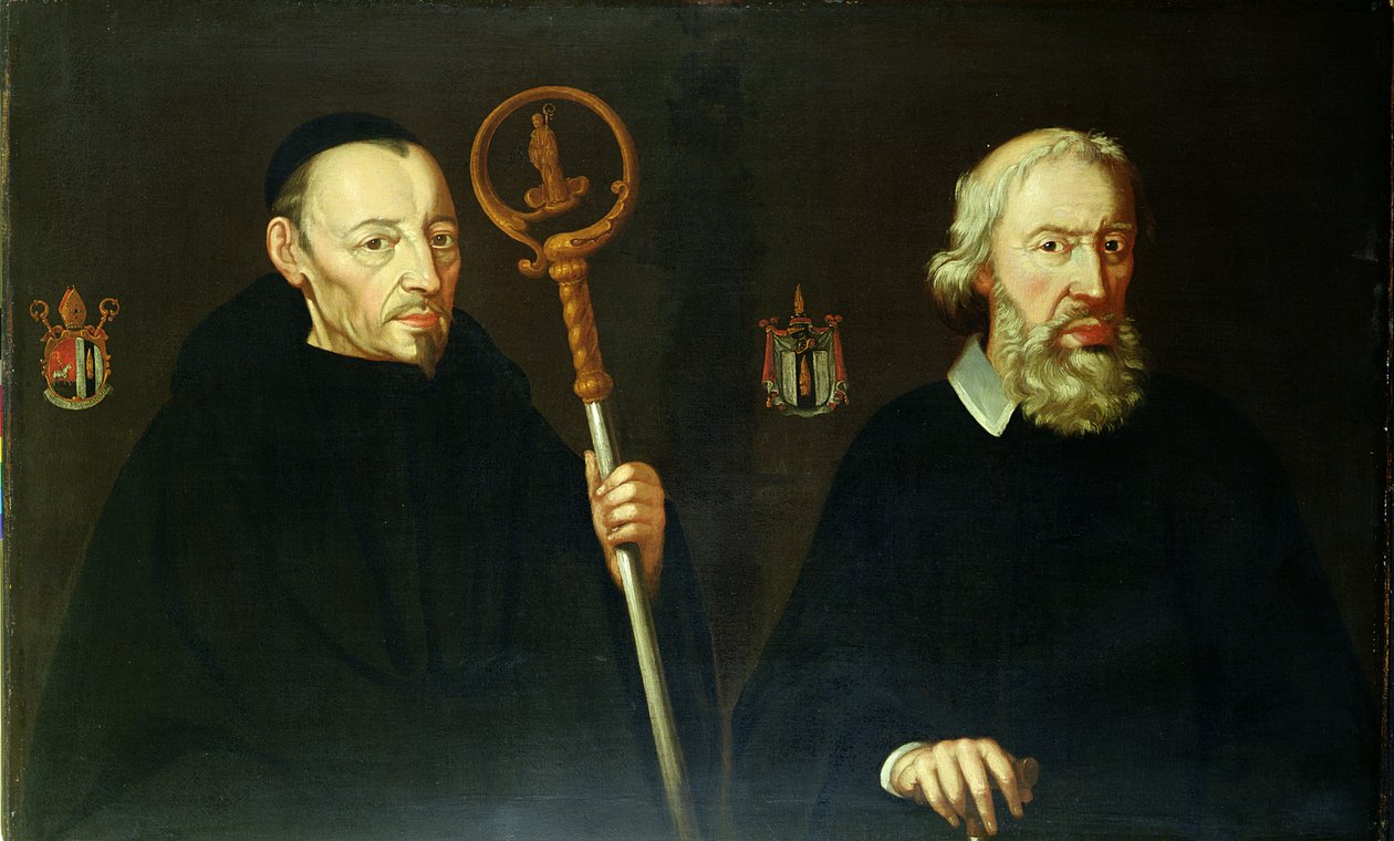 John Placid (1599-1681) och hans bror Sir Thomas Gascoigne, 2nd Baronet (ca 1593-1686) (olja på duk) av English School