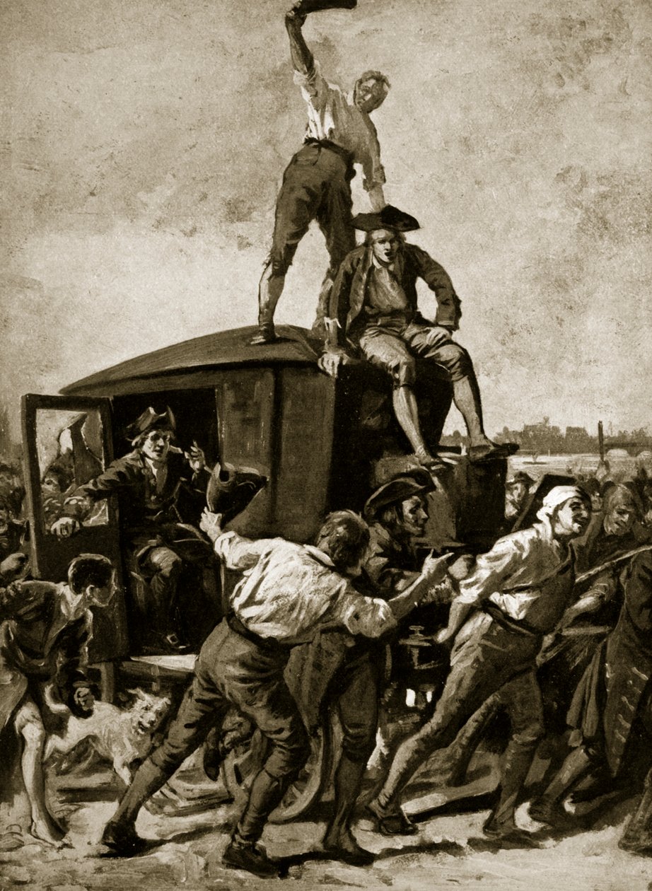 John Wilkes frigiven av Londonmobben, 1768, illustration från Hutchinsons Story of the British Nation, c.1923 av English School