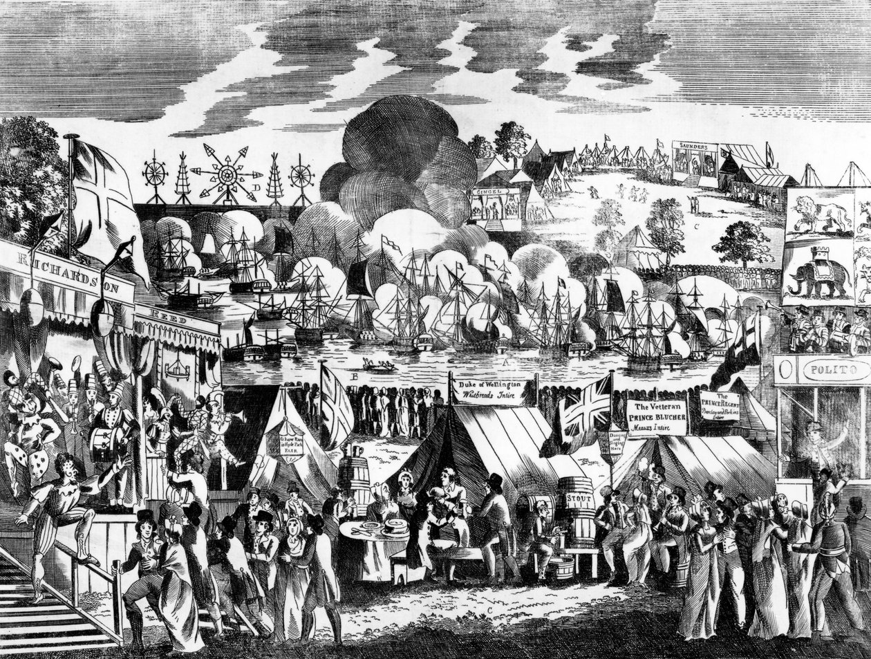 Jubileumsmässa i Hyde Park, 1814 av English School