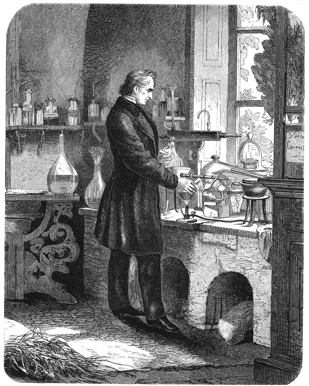 Justus von Liebig, ur "The Popular Educator", ca 1885 (tryck) av English School