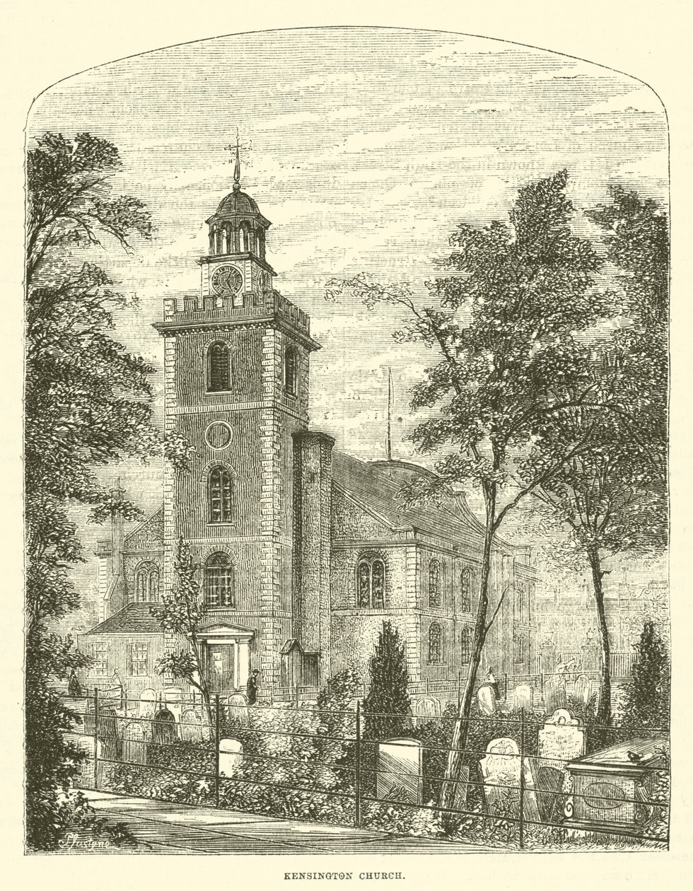 Kensington Church (gravyr) av English School
