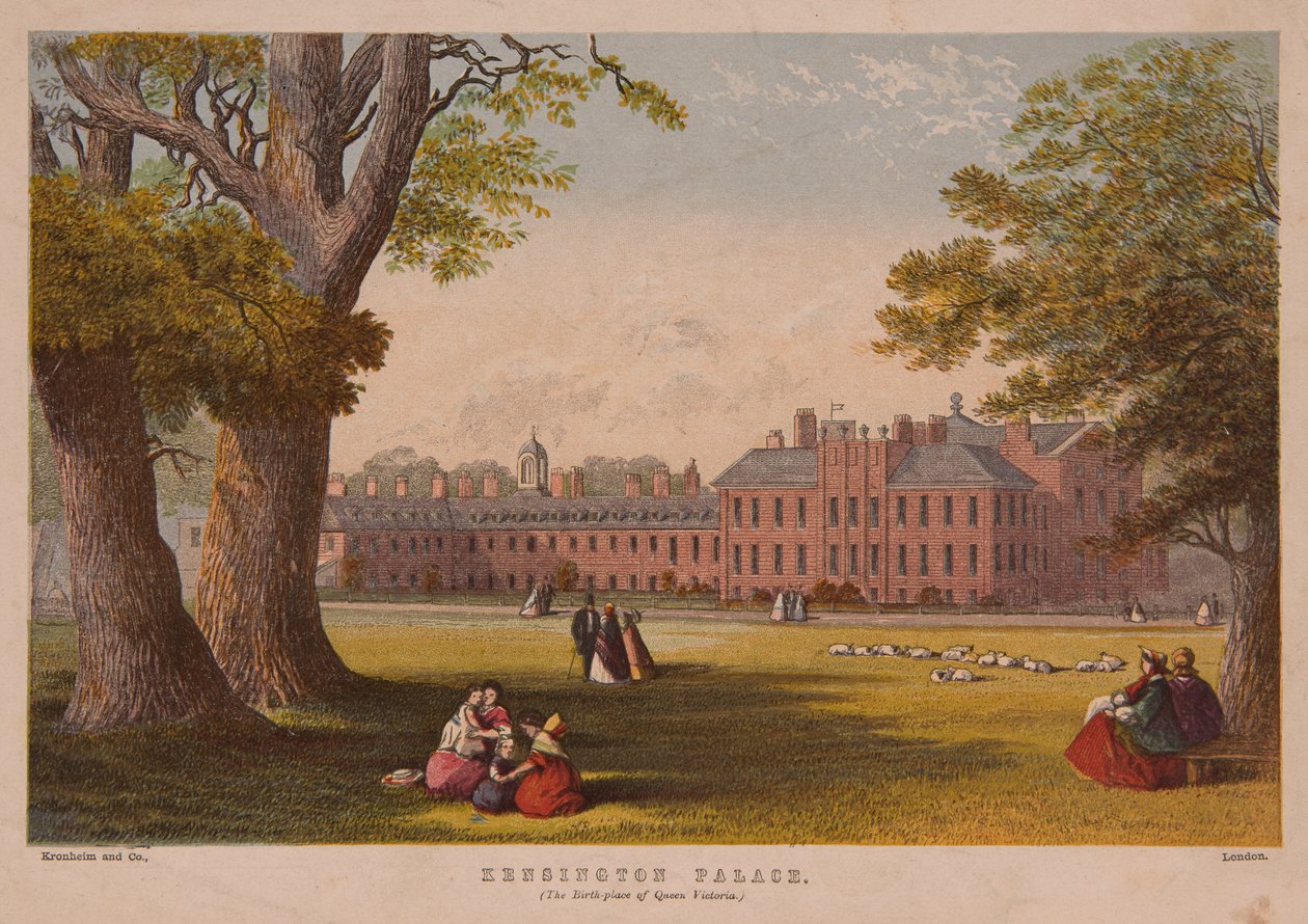 Kensington Palace, tryckt av Kronheim and Co., mitten av 1800-talet av English School