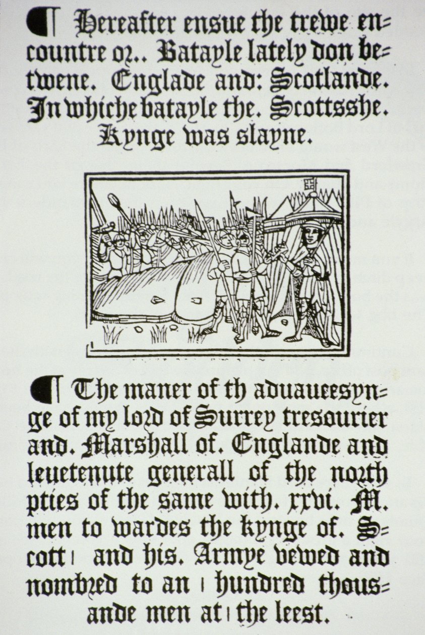 Kung Henrik VIII (1491-1547) och hans riddare efter den engelska segern över skottarna på Flodden Field, 1513 av English School