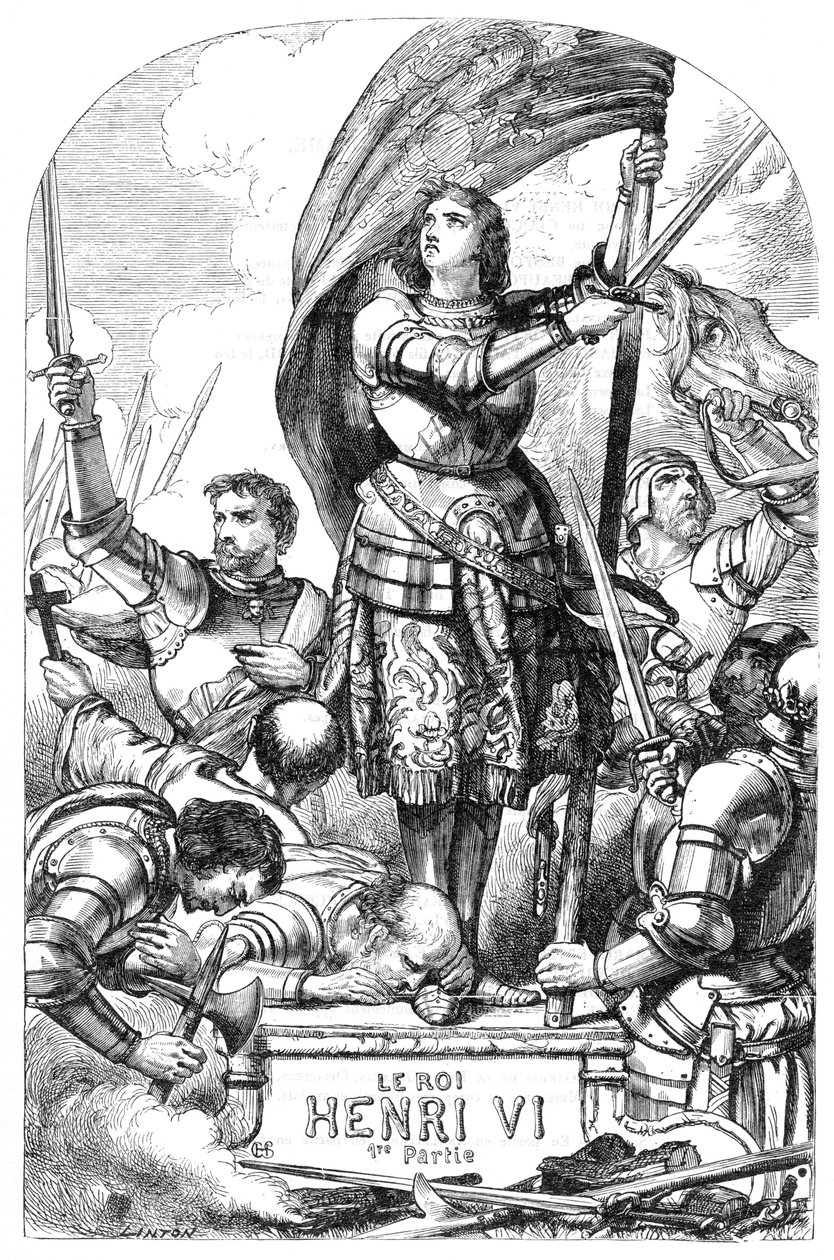Kung Henrik VI (Henry VI, del 1) - Illustration i "" Completes de William Shakespeare"" 1866 - Illustrationerna och den allmänna formen för denna utgåva är lånade från Cassells illustrerade Shakespeare, publicerad i London av English School