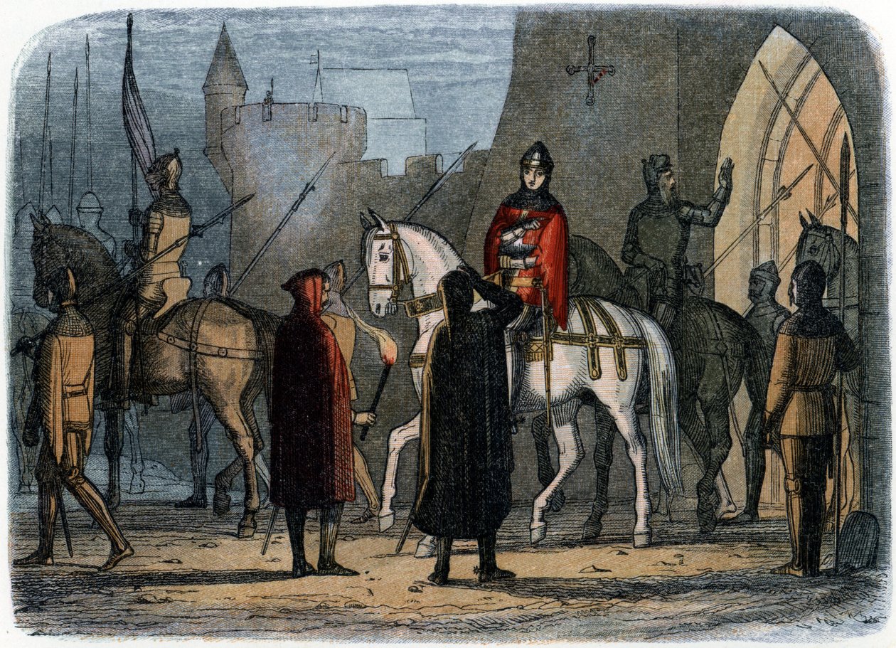 Kung Henry V av Lancaster, illustration av "A Chronicle of England" av James Doyle av English School