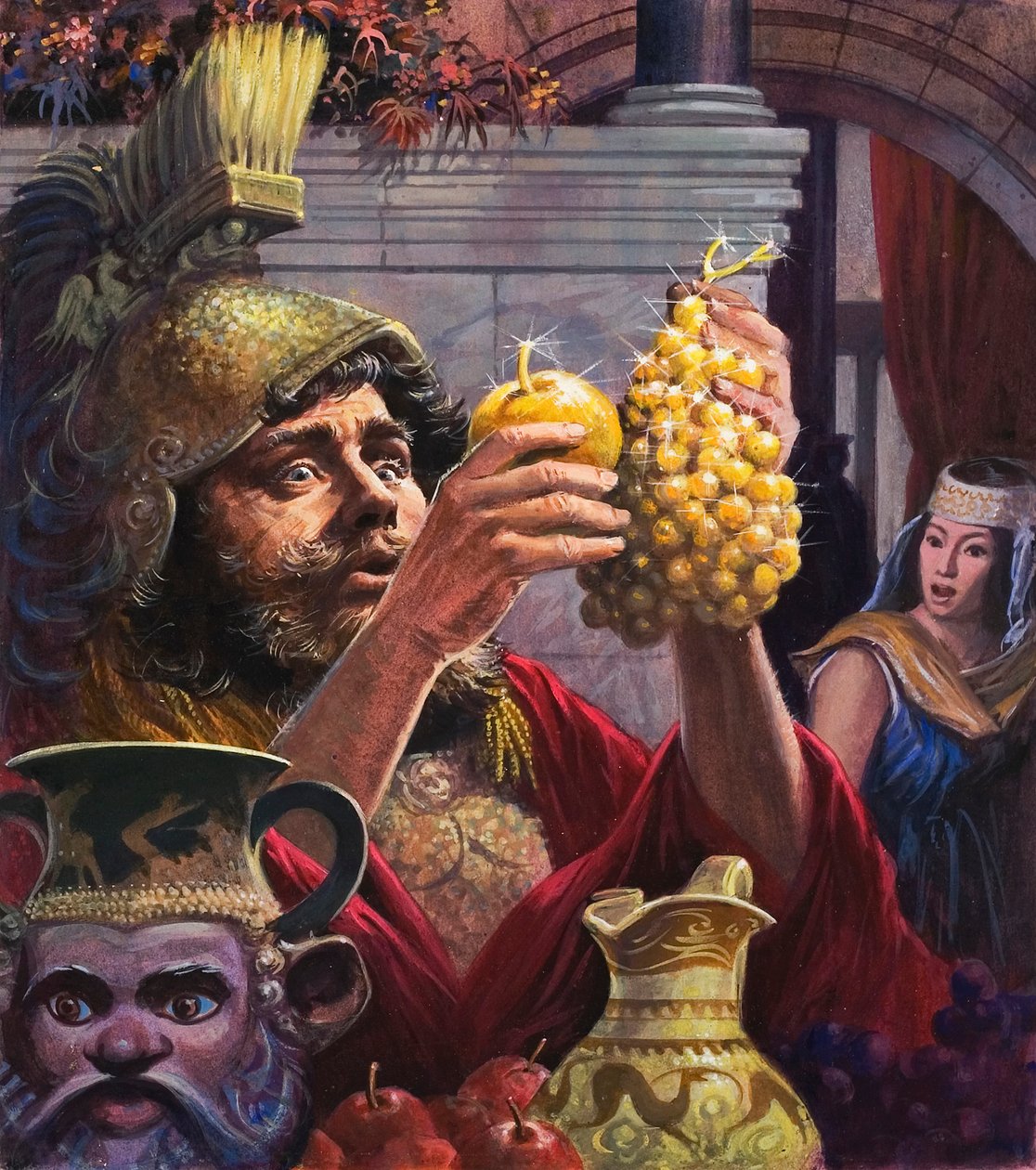 Kung Midas (gouache på papper) av English School