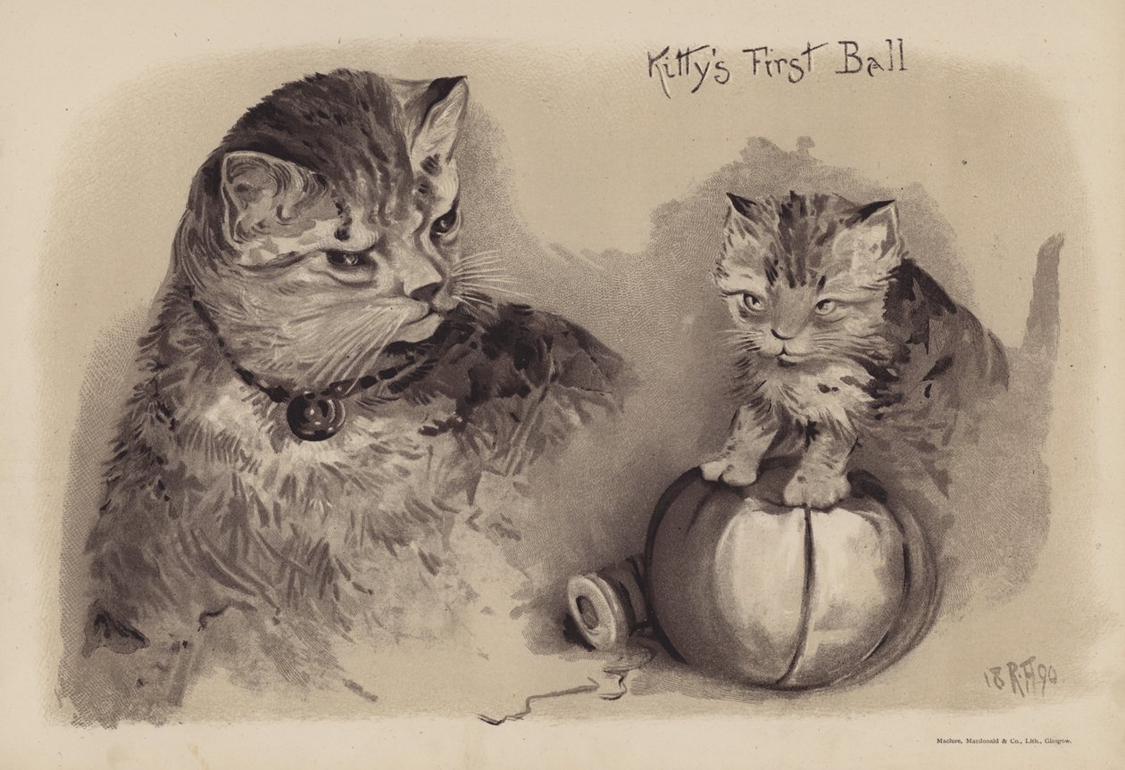 Kittys första bal (chromolitho) av English School