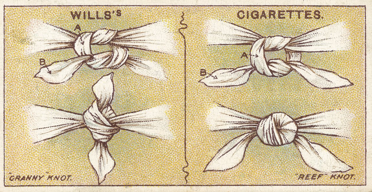 Knots, nr 6 från First Aid-serien med Willss Cigarettes-kort, 1913 av English School