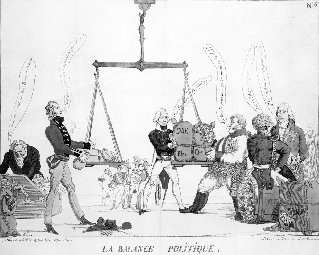 Den politiska balansen, 1815 av English School
