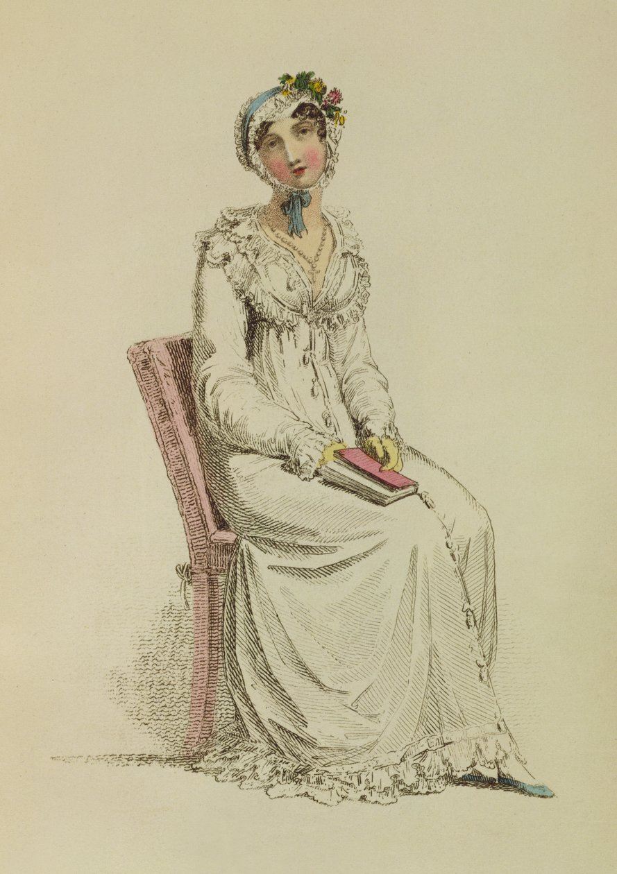 Ladies Morning Dress, modetallrik från Ackermanns Repository of Arts, 1815 av English School