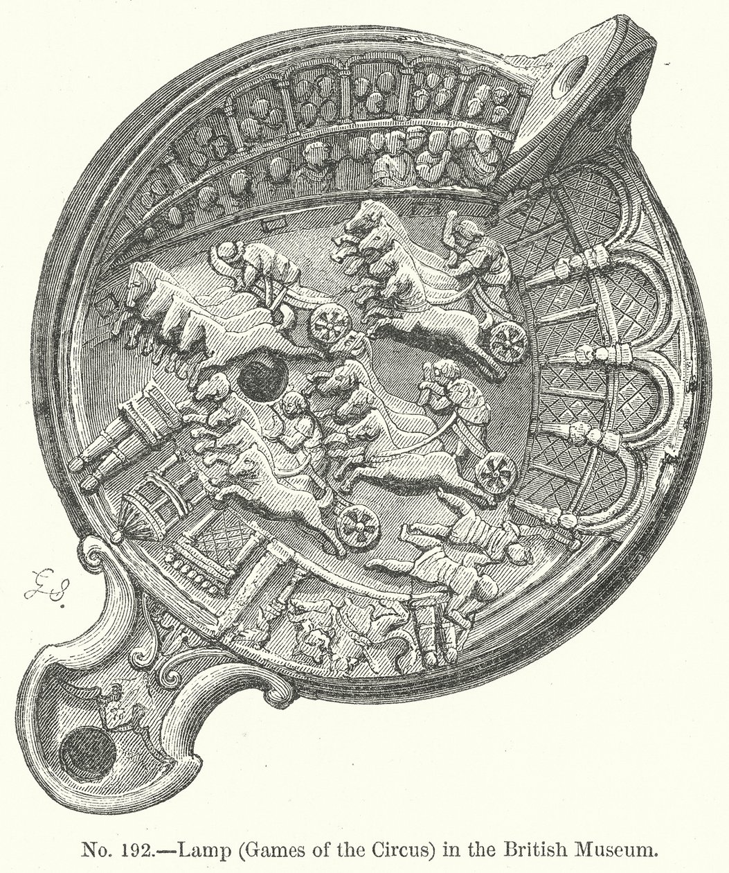 Lampa (Cirkusens spel) i British Museum (gravyr) av English School