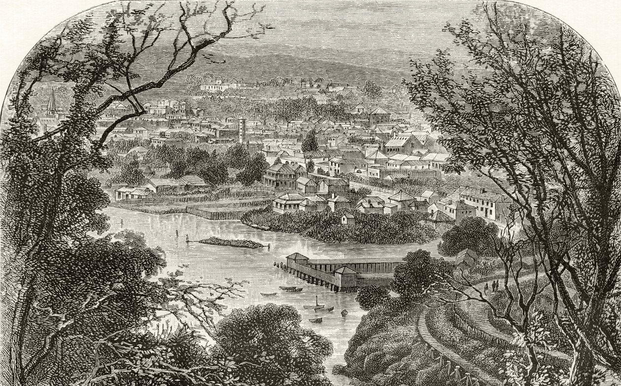 Launceston, Tasmanien, ca 1880, från 
