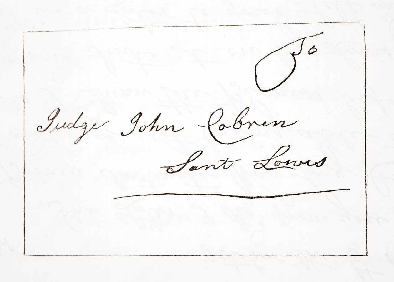 Brev från Daniel Boone till domaren John Cobren, original daterat den 5 oktober 1809 (se även 619584) av English School
